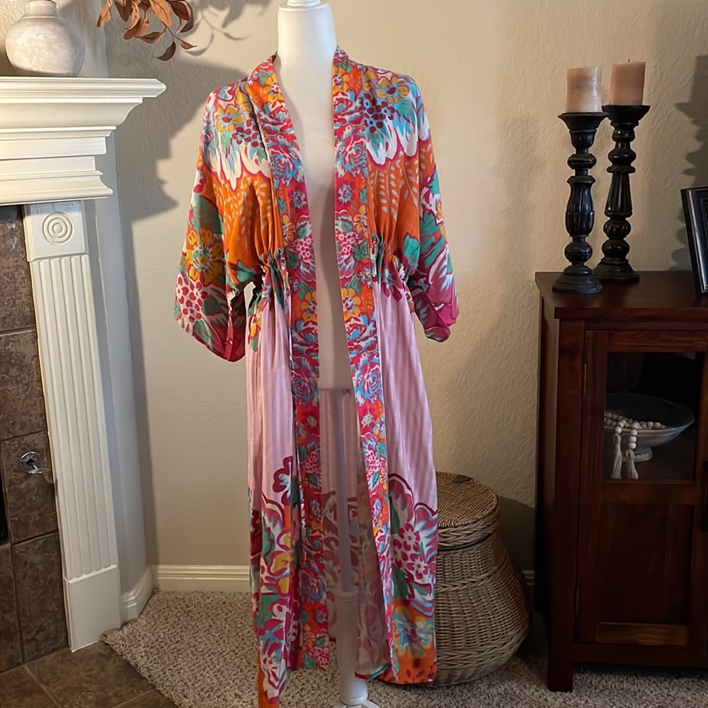 Conditions Apply - NWT - Anthro kimono with waist tie; one size